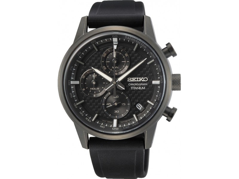 Seiko SSB393P1 fekete férfi karóra 42 mm