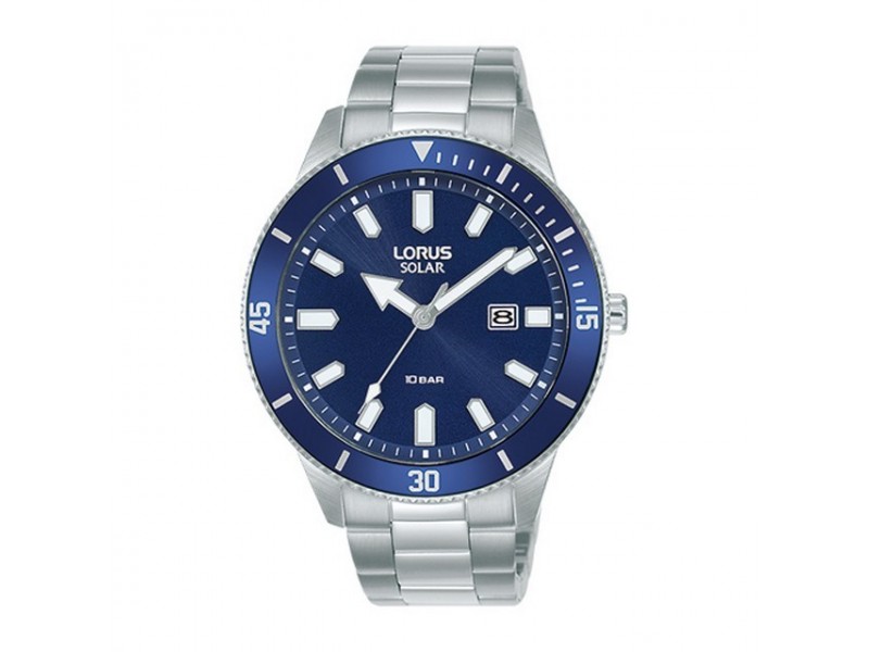 Lorus RX313AX9 férfi napelemes karóra, ezüst, 43 mm