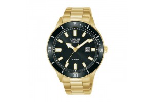 Lorus RX308AX9 arany napelemes férfi karóra 43 mm