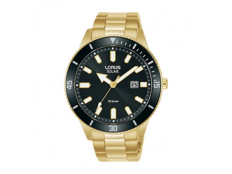 Lorus RX308AX9 arany napelemes férfi karóra 43 mm