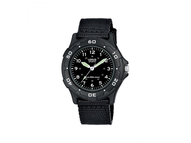Lorus RRX89FX9 fekete gyerek karóra, 36 mm