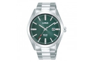 Lorus RX331AX9 ezüst napelemes férfi karóra 42 mm