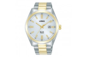 Lorus RX336AX9 férfi napelemes karóra, ezüst/arany, 42 mm