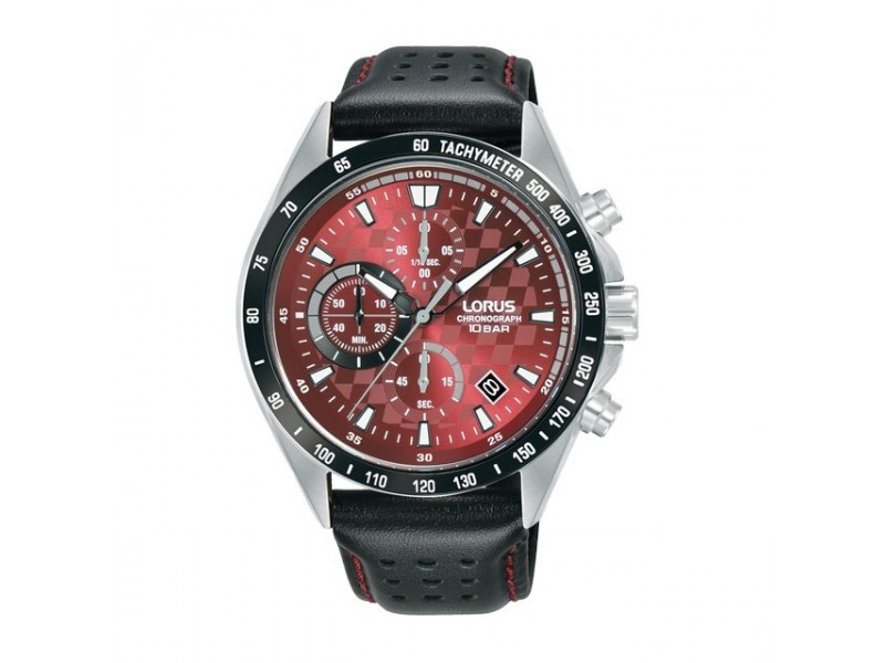 Lorus RM319JX9 fekete bőr férfi karóra 43,5 mm
