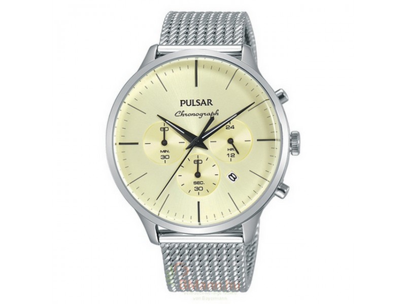 Pulsar PT3859X1 ezüst férfi karóra, 43 mm
