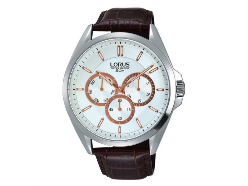 Lorus RP649CX9 férfi karóra - barna bőrszíj 43 mm