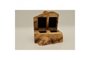 Mintás fa óratartó doboz 2 óra számára, puha belső