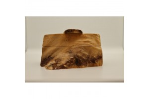 Mintás fa óratartó doboz 2 óra számára, puha belső