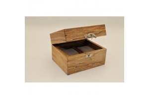 Mintás fa óratartó doboz 2 órának, puha belső