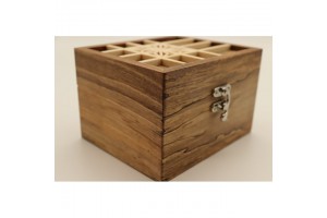 Mintás fa óratartó doboz 2 órának, puha belső