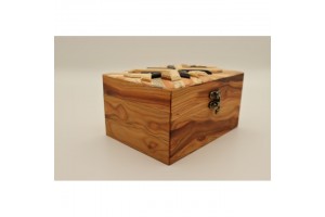 Mintás fa óratartó doboz 2 órának, puha belső