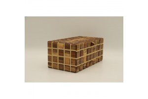 Mintás fa óratartó doboz 4 órához - puha belső