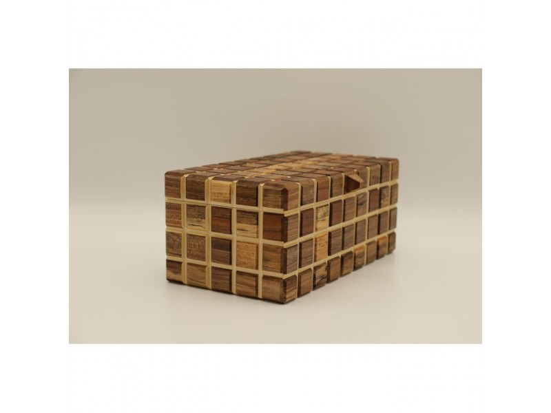 Mintás fa óratartó doboz 4 órához - puha belső