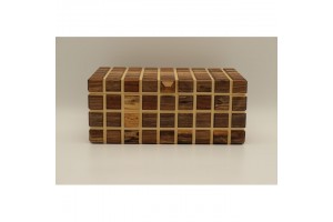 Mintás fa óratartó doboz 4 órához - puha belső