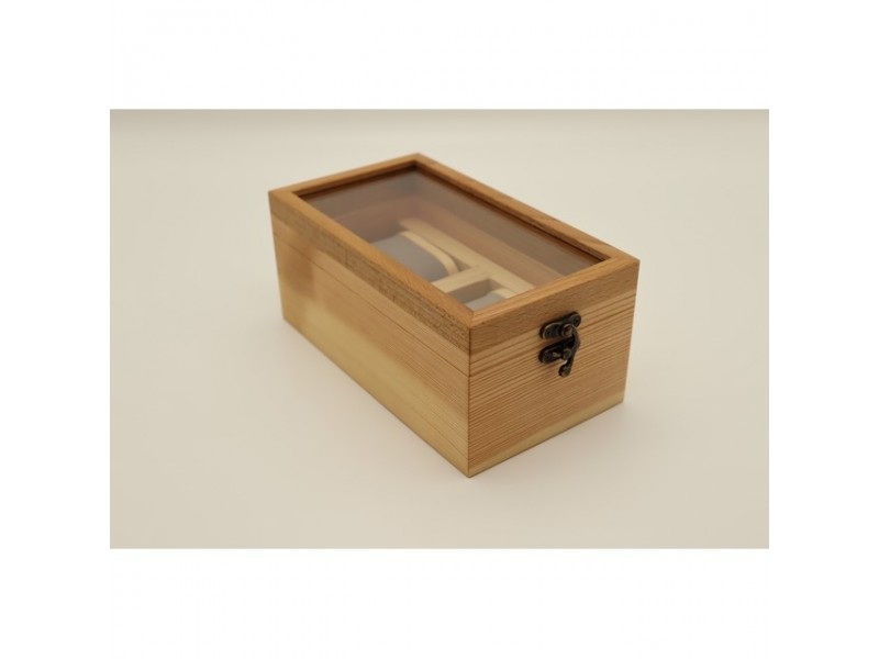 Egyedi fa óratartó doboz 2 órához