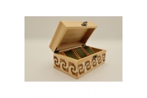 Óratartó doboz 3 órához, fa, puha belső