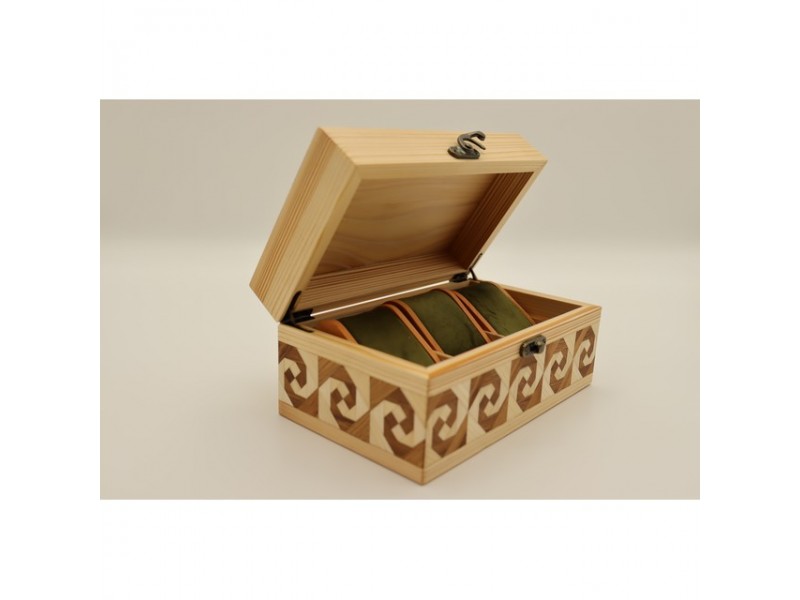 Óratartó doboz 3 órához, fa, puha belső