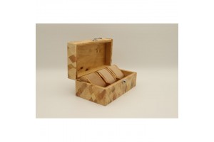 Mintás fa óratartó doboz 3 órához