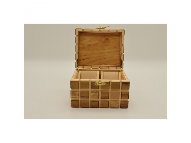 Mintás fa óratartó doboz 2 órához