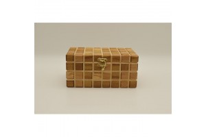 Mintás fa óratartó doboz 3 órához — puha bélés