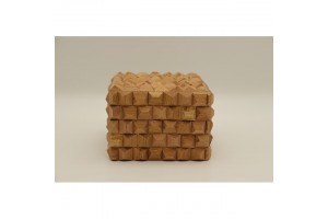 Mintás fa óratartó doboz 2 órához (16x14x11 cm)