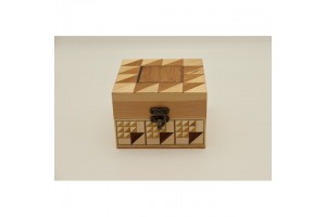 Mintás fa óratartó doboz – 1 karóra