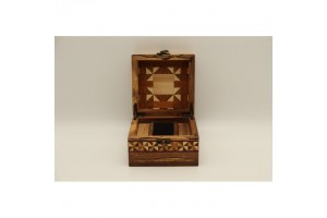 Mintás fa óratartó doboz (1 óra)