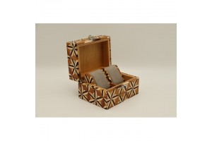 Egyedi mintás fa óratartó doboz (2 óra)