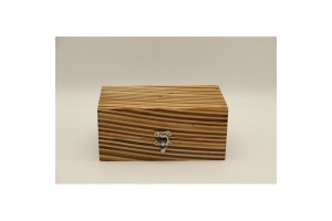 Mintás fa óratartó doboz 3 órához, puha belső