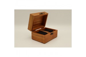 Mintás fa óratartó doboz 2 karórához