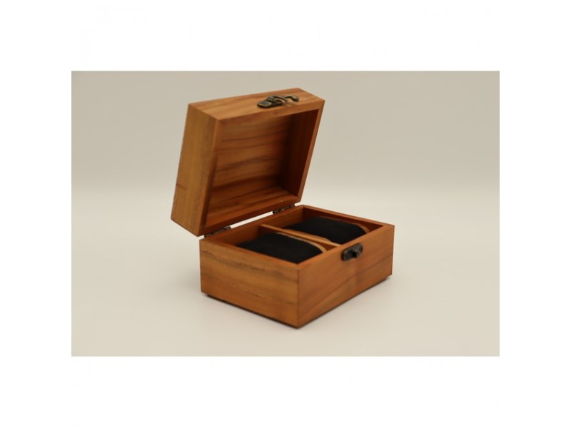 Mintás fa óratartó doboz 2 karórához