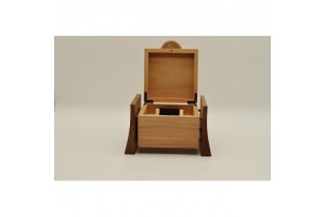 Mintás fa óratartó doboz — 1 karórához