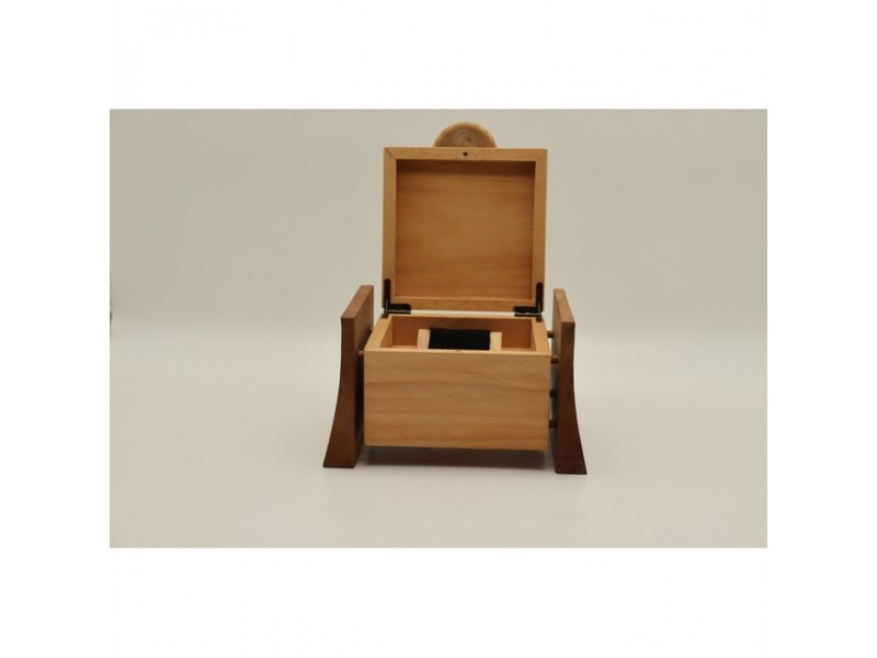 Mintás fa óratartó doboz — 1 karórához