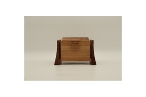 Mintás fa óratartó doboz — 1 karórához