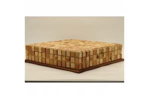 Mintás fa óratartó doboz 24 karórához