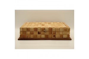 Mintás fa óratartó doboz 24 karórához