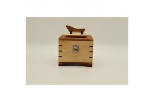 Mintás fa óratartó doboz (1 óra) – puha belső