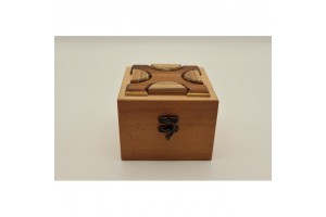 Mintás fa óratartó doboz (1 óra, 13x13x11 cm)