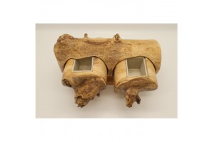 Fa óra tárolódoboz 2 rekesszel, puha belső