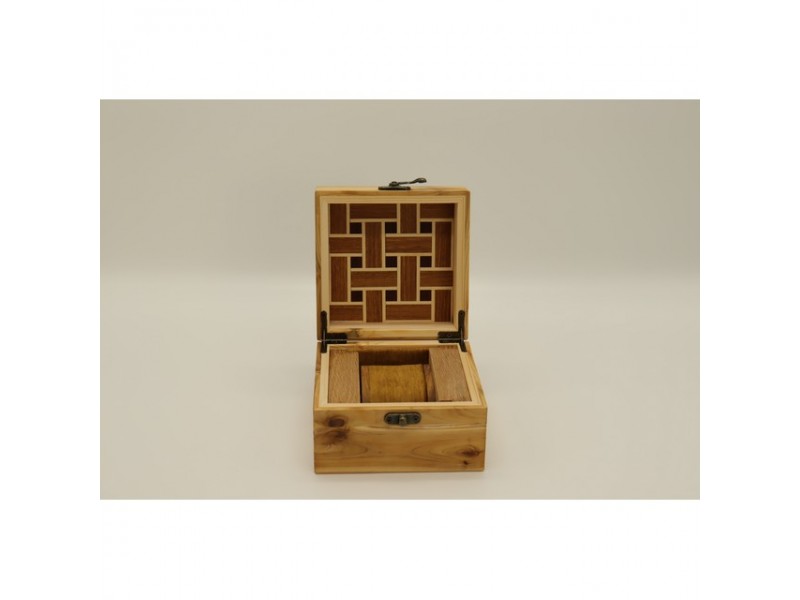 Mintás fa óratartó doboz 1 óra, puha belső