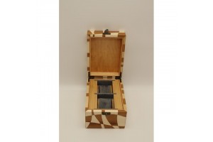 Mintás fa óratartó doboz (2 óra)