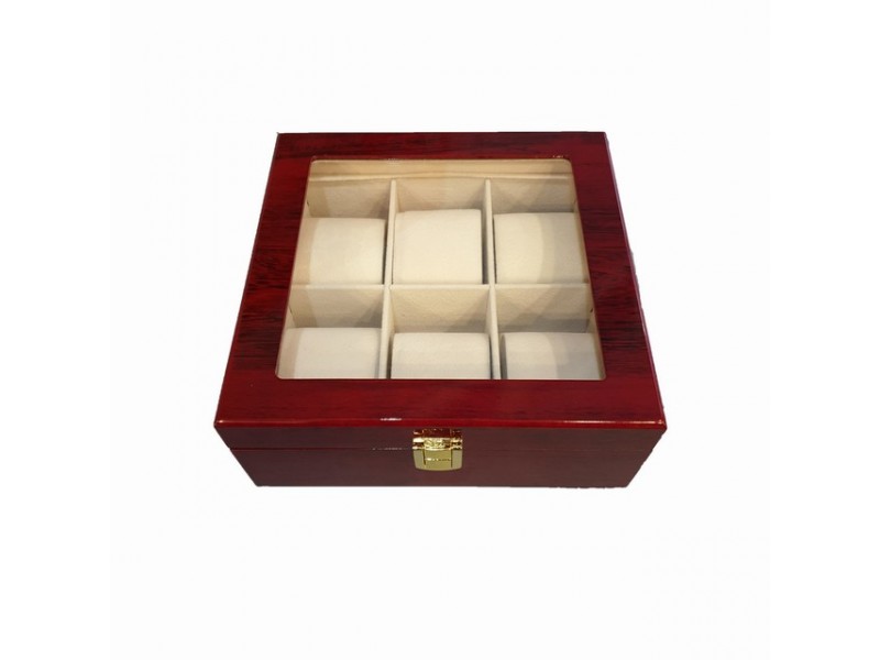 Lakkozott cseresznye óra doboz (6 órához)