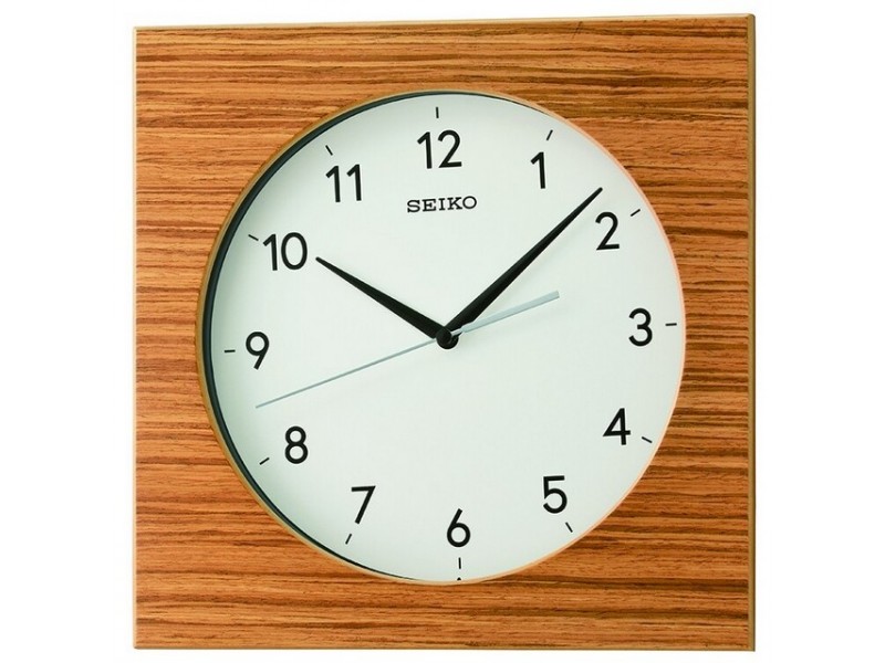 Seiko QXA766B barna fa falióra (29,5×29,5×4,5 cm)