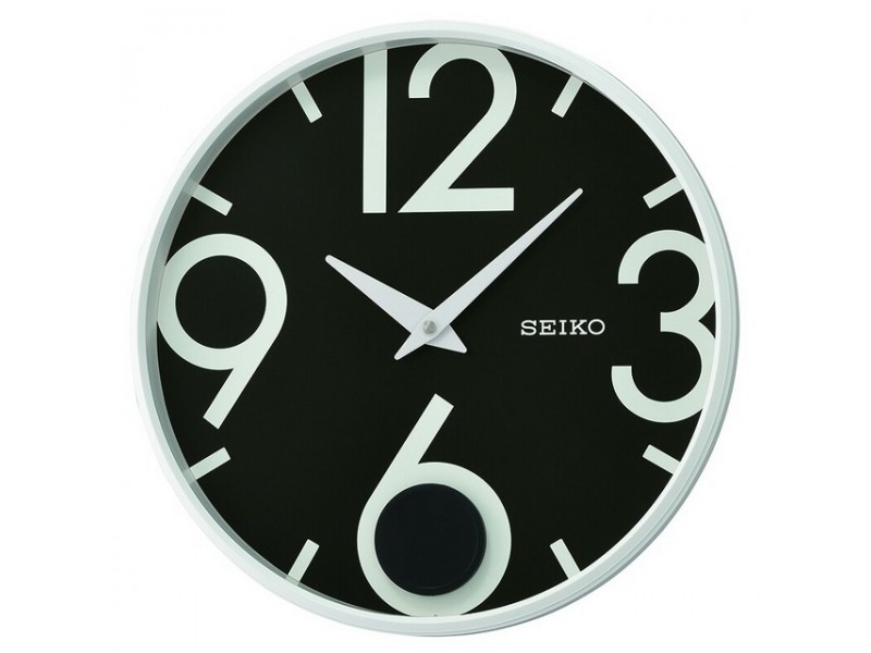 Seiko QXC239W fehér falióra 33×6,35 cm