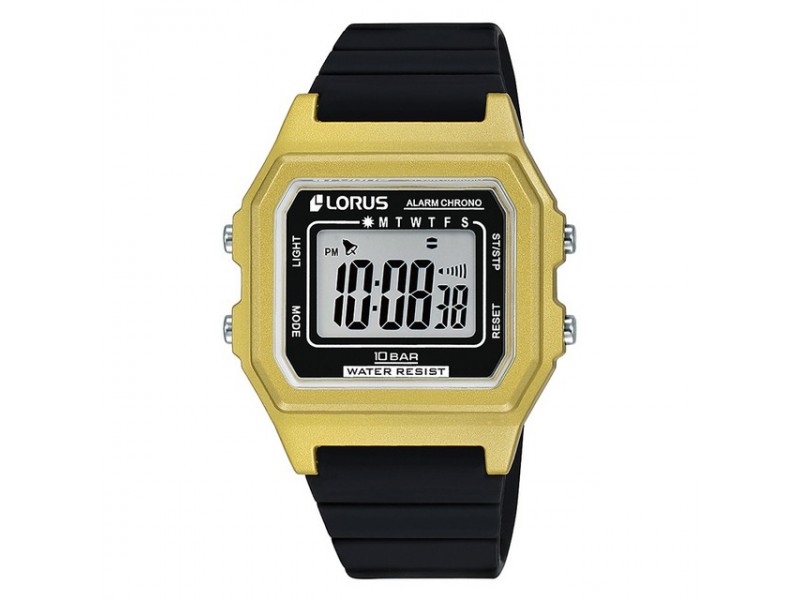 Lorus R2309NX9 fekete szilikon férfi digitális karóra