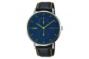 Lorus R3A55AX9 férfi fekete bőrszíjas karóra