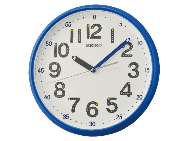 Seiko QXA793L kék műanyag falióra