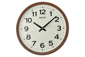 Seiko QXA799B barna fa falióra, analóg, 40x4 cm