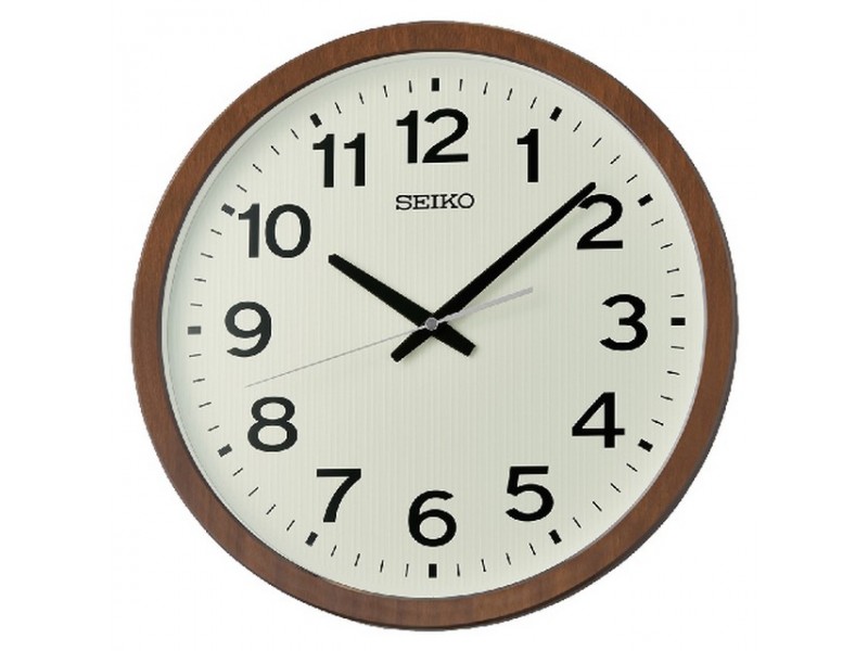Seiko QXA799B barna fa falióra, analóg, 40x4 cm