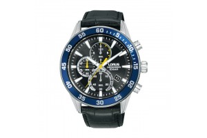 Lorus RM331JX9 fekete férfi karóra, bőr szíj